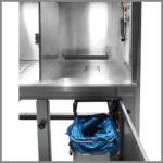 CleanLine 1800 | working area with compressed air pistol and waste disposal system CleanLine 1800 | working area with compressed air pistol and waste disposal system